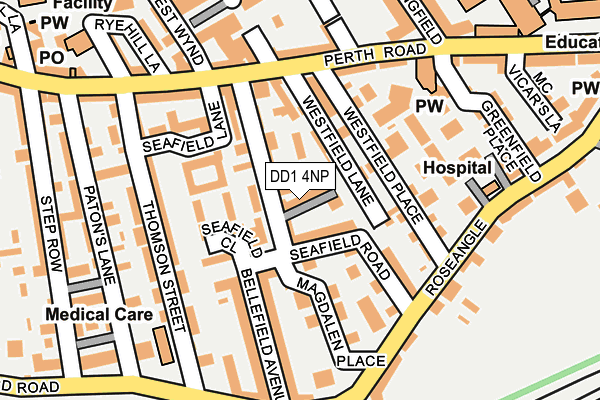 DD1 4NP map - OS OpenMap – Local (Ordnance Survey)