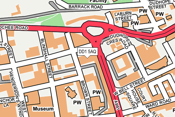 DD1 5AQ map - OS OpenMap – Local (Ordnance Survey)