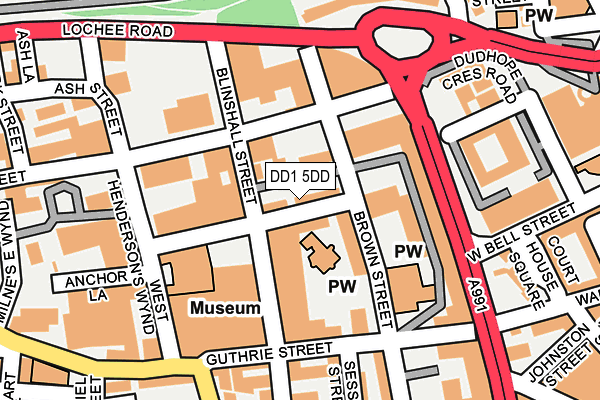 DD1 5DD map - OS OpenMap – Local (Ordnance Survey)