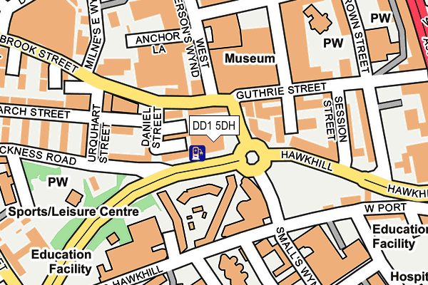 DD1 5DH map - OS OpenMap – Local (Ordnance Survey)