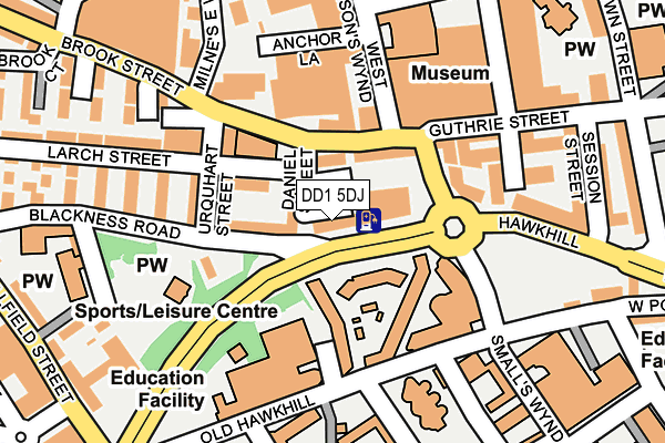 DD1 5DJ map - OS OpenMap – Local (Ordnance Survey)