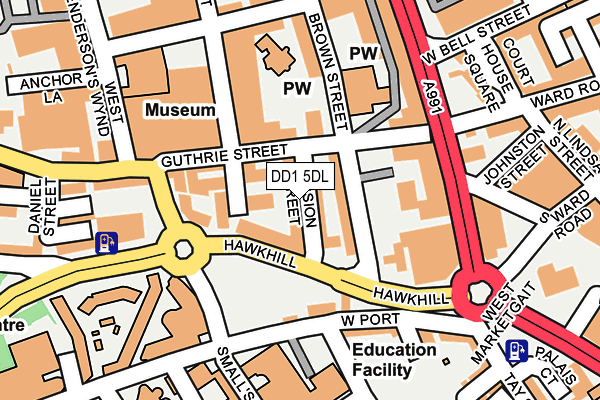 DD1 5DL map - OS OpenMap – Local (Ordnance Survey)