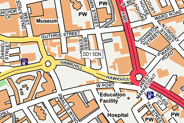 DD1 5DN map - OS OpenMap – Local (Ordnance Survey)