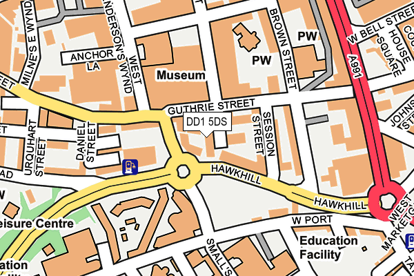 DD1 5DS map - OS OpenMap – Local (Ordnance Survey)