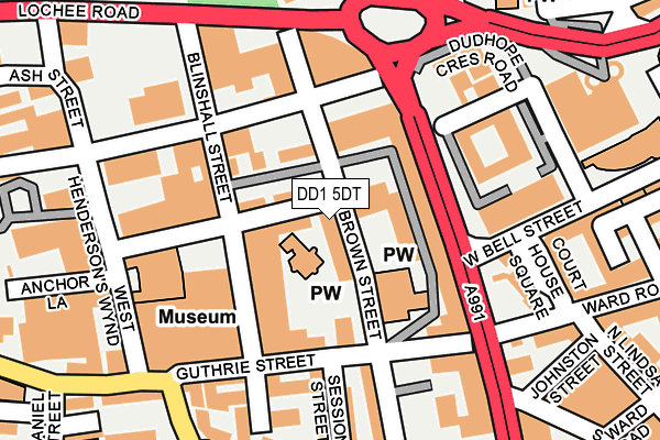 DD1 5DT map - OS OpenMap – Local (Ordnance Survey)