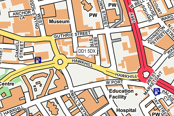 DD1 5DX map - OS OpenMap – Local (Ordnance Survey)