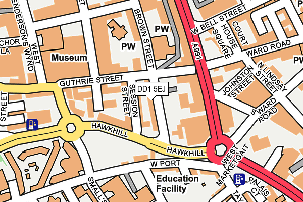 DD1 5EJ map - OS OpenMap – Local (Ordnance Survey)