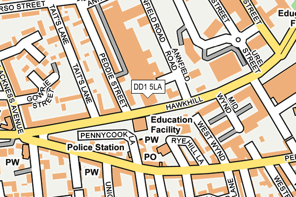 DD1 5LA map - OS OpenMap – Local (Ordnance Survey)