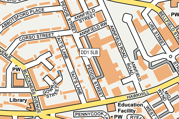 DD1 5LB map - OS OpenMap – Local (Ordnance Survey)