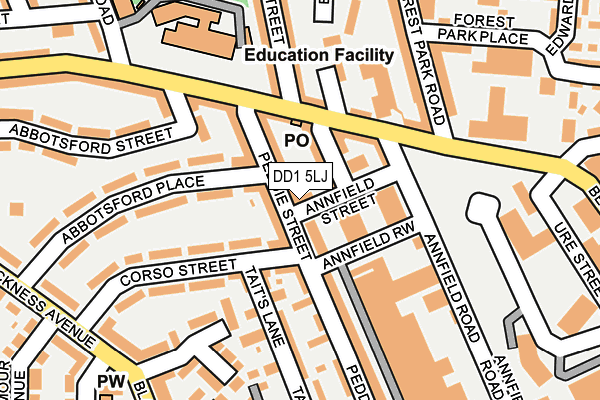 DD1 5LJ map - OS OpenMap – Local (Ordnance Survey)