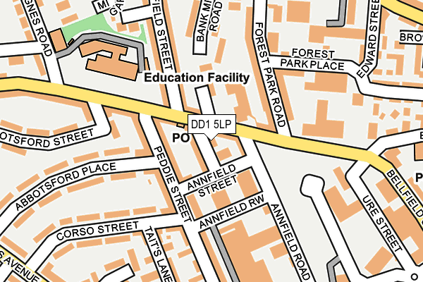 DD1 5LP map - OS OpenMap – Local (Ordnance Survey)