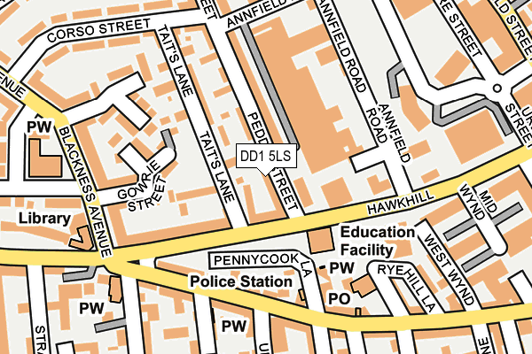 DD1 5LS map - OS OpenMap – Local (Ordnance Survey)