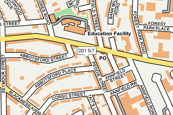 DD1 5LT map - OS OpenMap – Local (Ordnance Survey)