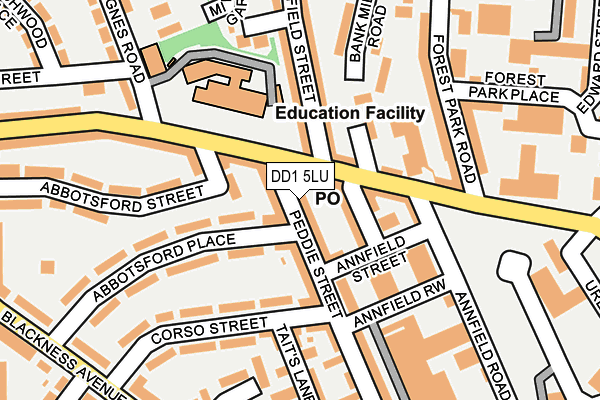 DD1 5LU map - OS OpenMap – Local (Ordnance Survey)