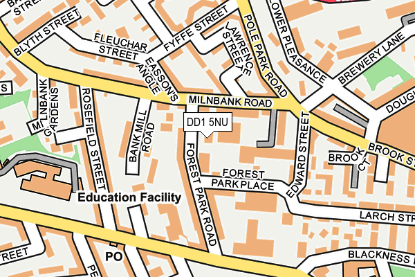 DD1 5NU map - OS OpenMap – Local (Ordnance Survey)