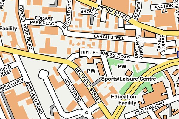 DD1 5PE map - OS OpenMap – Local (Ordnance Survey)