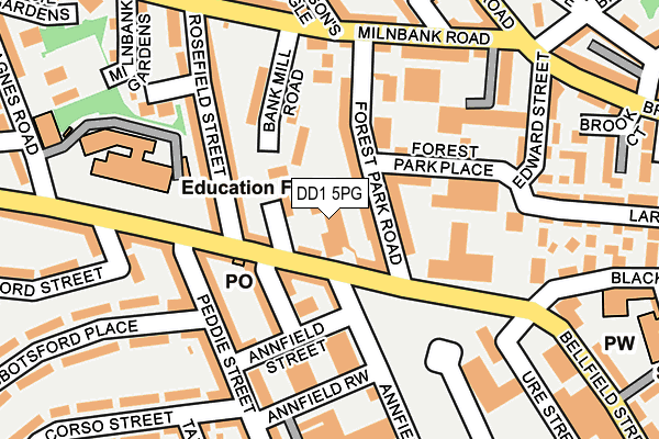 DD1 5PG map - OS OpenMap – Local (Ordnance Survey)