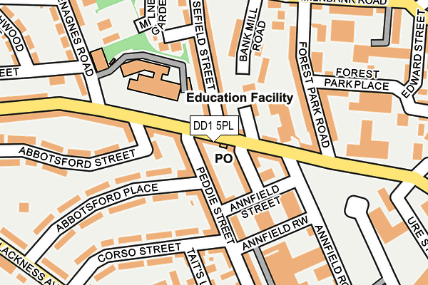 DD1 5PL map - OS OpenMap – Local (Ordnance Survey)