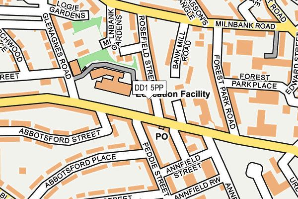 DD1 5PP map - OS OpenMap – Local (Ordnance Survey)