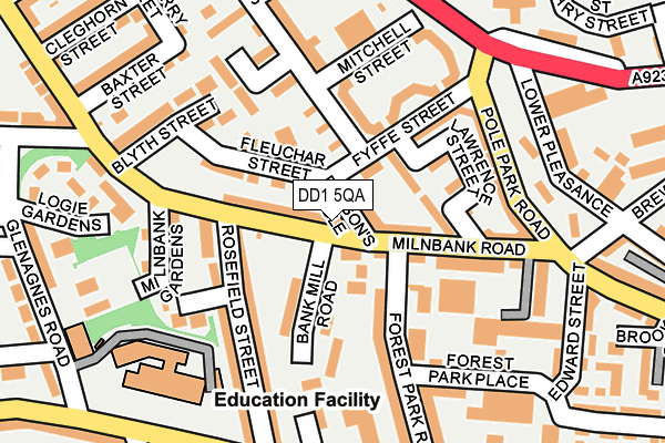 DD1 5QA map - OS OpenMap – Local (Ordnance Survey)