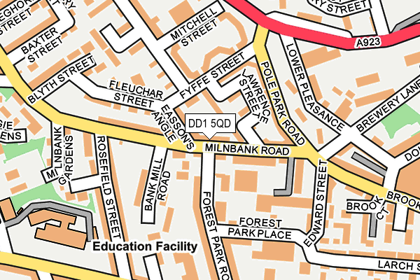 DD1 5QD map - OS OpenMap – Local (Ordnance Survey)