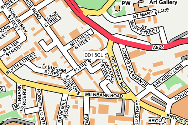 DD1 5QL map - OS OpenMap – Local (Ordnance Survey)