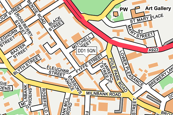 DD1 5QN map - OS OpenMap – Local (Ordnance Survey)