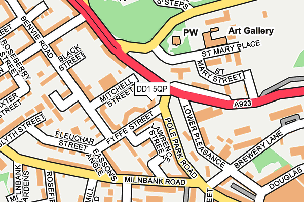 DD1 5QP map - OS OpenMap – Local (Ordnance Survey)