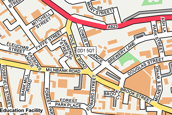 DD1 5QT map - OS OpenMap – Local (Ordnance Survey)