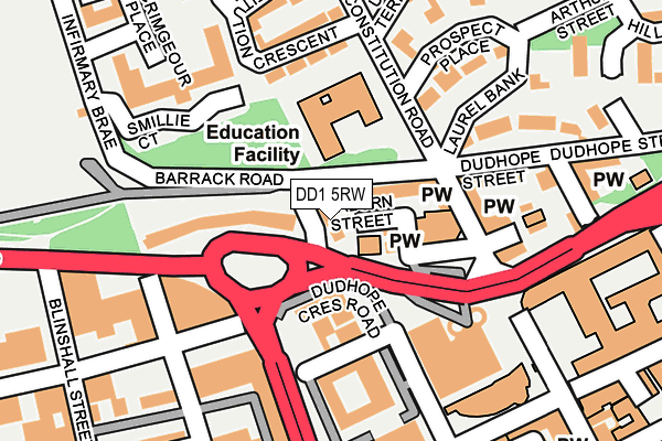 DD1 5RW map - OS OpenMap – Local (Ordnance Survey)