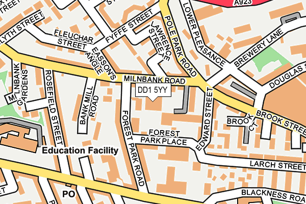 DD1 5YY map - OS OpenMap – Local (Ordnance Survey)