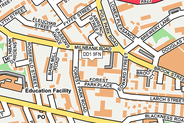 DD1 9FN map - OS OpenMap – Local (Ordnance Survey)