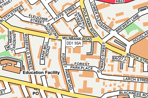 DD1 9SA map - OS OpenMap – Local (Ordnance Survey)