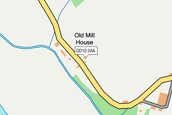 DD10 0AA map - OS OpenMap – Local (Ordnance Survey)