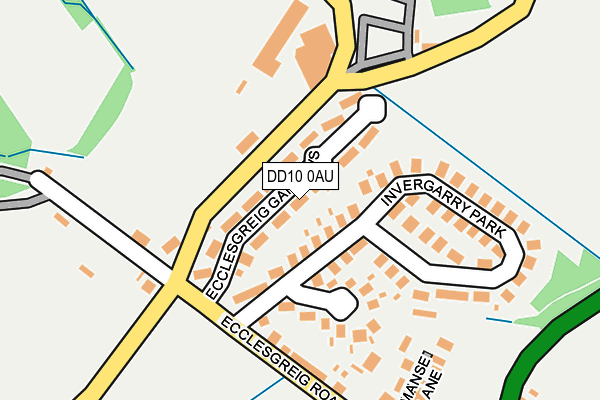 DD10 0AU map - OS OpenMap – Local (Ordnance Survey)