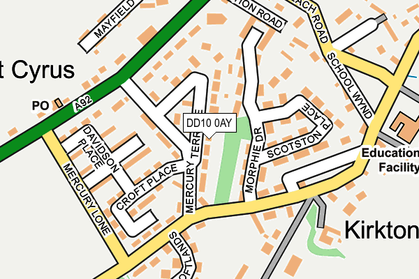 DD10 0AY map - OS OpenMap – Local (Ordnance Survey)