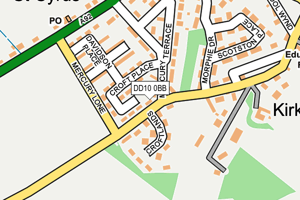 DD10 0BB map - OS OpenMap – Local (Ordnance Survey)