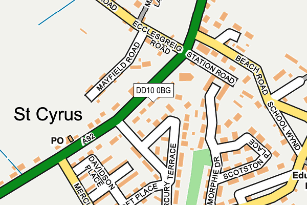 DD10 0BG map - OS OpenMap – Local (Ordnance Survey)