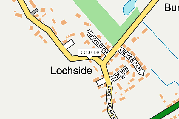 DD10 0DB map - OS OpenMap – Local (Ordnance Survey)