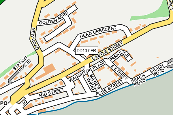 DD10 0ER map - OS OpenMap – Local (Ordnance Survey)