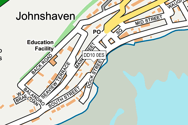 DD10 0ES map - OS OpenMap – Local (Ordnance Survey)