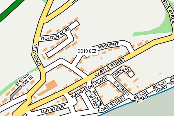 DD10 0EZ map - OS OpenMap – Local (Ordnance Survey)