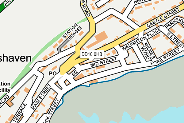 DD10 0HB map - OS OpenMap – Local (Ordnance Survey)