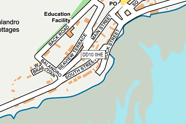 DD10 0HE map - OS OpenMap – Local (Ordnance Survey)