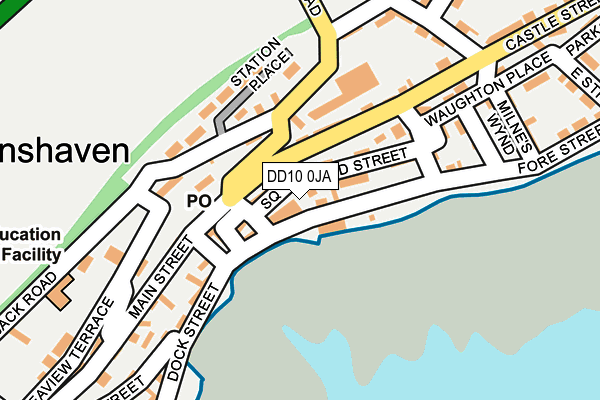 DD10 0JA map - OS OpenMap – Local (Ordnance Survey)