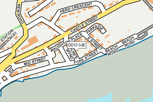 DD10 0JB map - OS OpenMap – Local (Ordnance Survey)