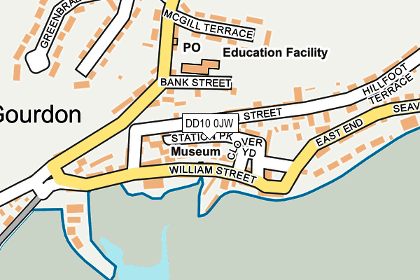 DD10 0JW map - OS OpenMap – Local (Ordnance Survey)