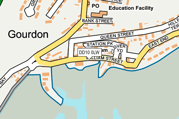 DD10 0LW map - OS OpenMap – Local (Ordnance Survey)