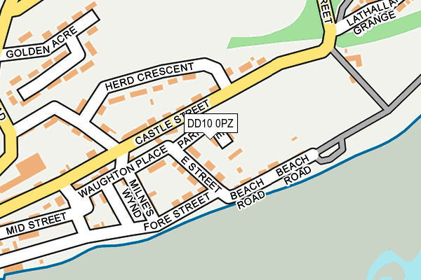 DD10 0PZ map - OS OpenMap – Local (Ordnance Survey)