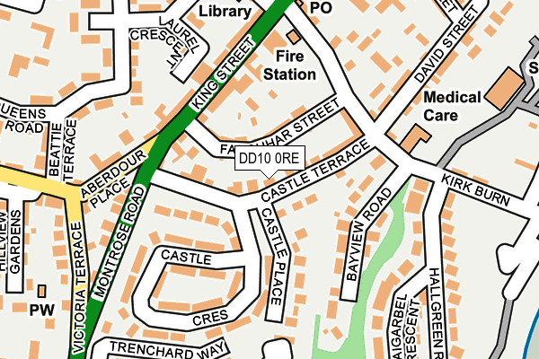 DD10 0RE map - OS OpenMap – Local (Ordnance Survey)